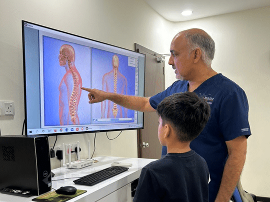 image showing gentle adjustment